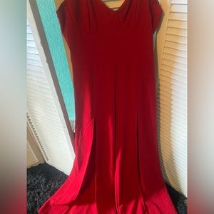 Red Shein formal romper new no tags  ready for a formal night